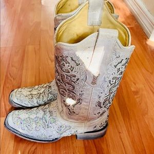 Beautiful Corral Glitter boots, Square toe, 
Size 9